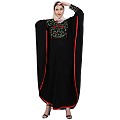 Indo classic Kaftan with embroidery work- Black